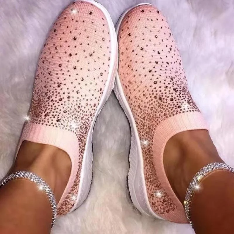 Crystal Bling Fashion Breathable Ladies Orthopedic Bunion Corrector Sneakers、、sdecorshop