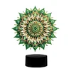 (US Local)DIY 5D Diamond Painting Acrylic Mandala  Night Light Lamp Home Decoration Ornament Gift Kit