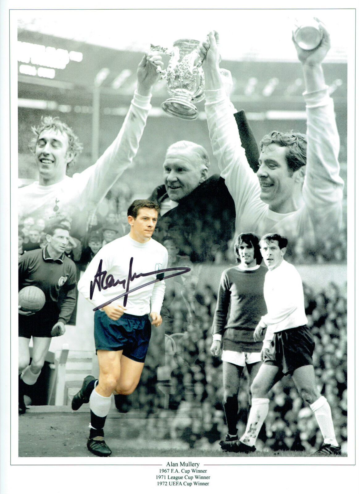 Alan MULLERY Signed Autograph 16x12 Photo Poster painting AFTAL COA Tottenham Hotspurs Spurs