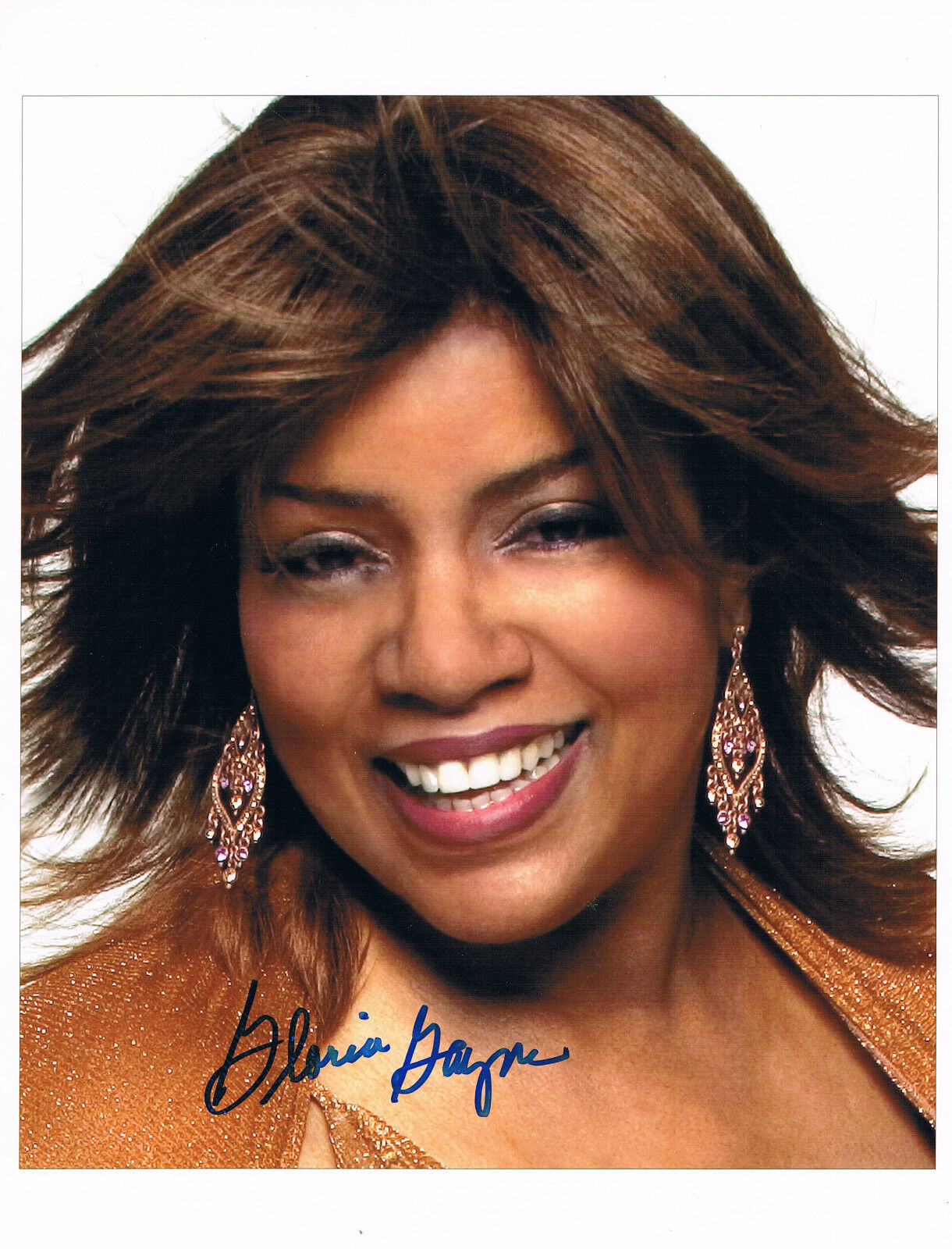 Gloria Gaynor 1949- genuine autograph Photo Poster painting 8x11