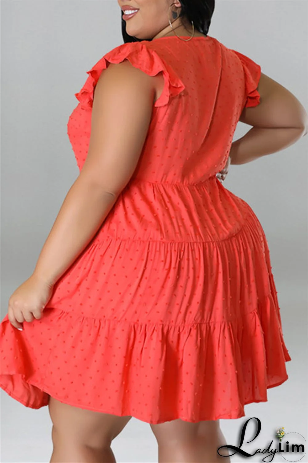 Black Fashion Casual Plus Size Solid Patchwork V Neck Sleeveless Dress