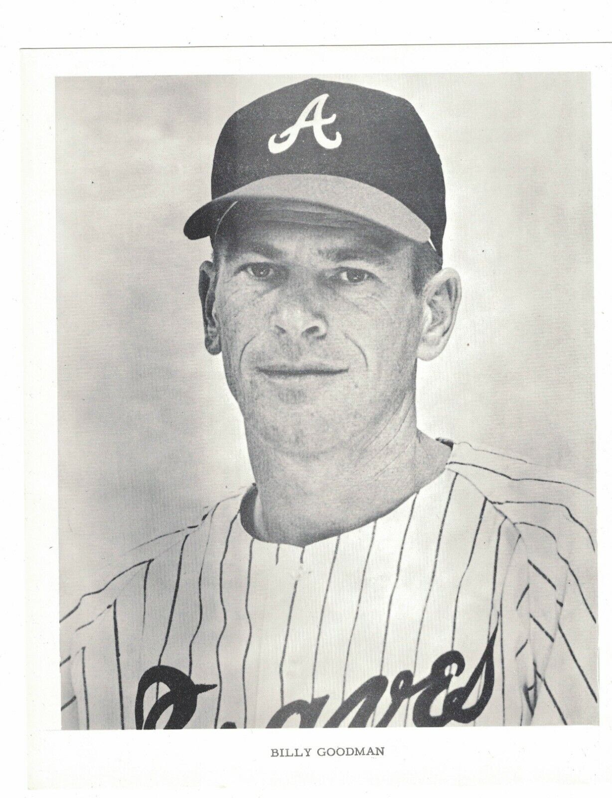 Billy Goodman Atlanta Braves Team Issued Baseball Photo Poster painting AO37