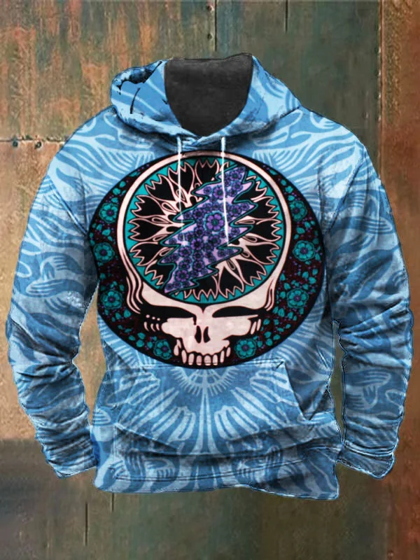 Unisex Skull Print Heavyweight Hoodies