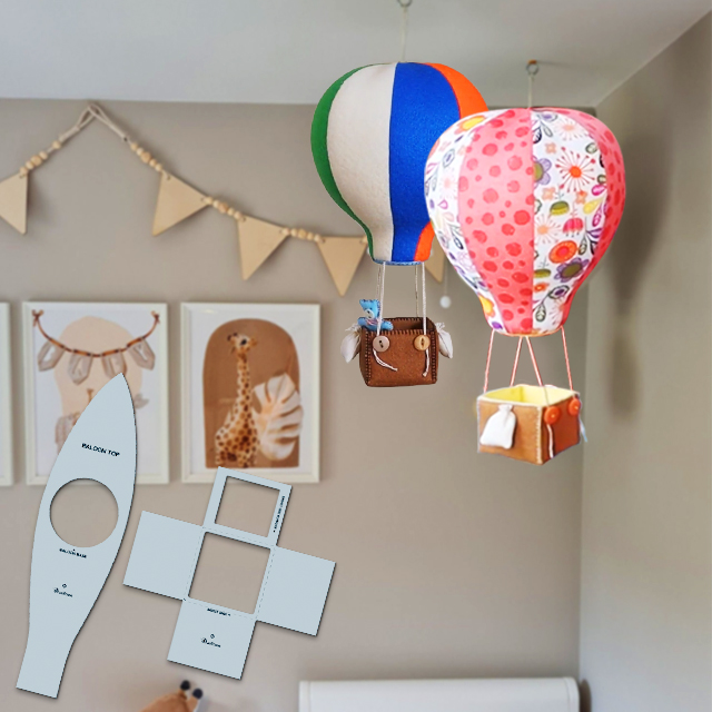 Hot Air Balloon Sewing Template - With Instructions