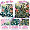 4Pcs Animals and Flowers Special Shaped DIY Partial Drill Diamond Painting Kit for Adults Beginners Home Decor Diamonds Paintings Gem Art 30x30cm