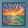 Diamond Painting-DIY Full Round Drill Colourful Sunset on the Sea