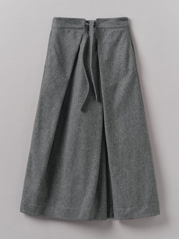 Wool Flannel Tie Front Culottes tjj Shicloths