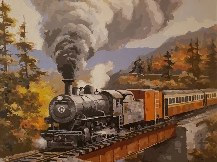 

Mountain Train – Paint By Numbers - 40*50CM, 501 Original