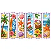 14CT 2 Strands Cross Stitching Bookmark Kit for Teachers Bookworms Women Readers 6PCS Single-Sided Stamped Embroidery Page Marker Set Handmade Thread Embroidery Craft 30 x 50cm tapestrymarket
