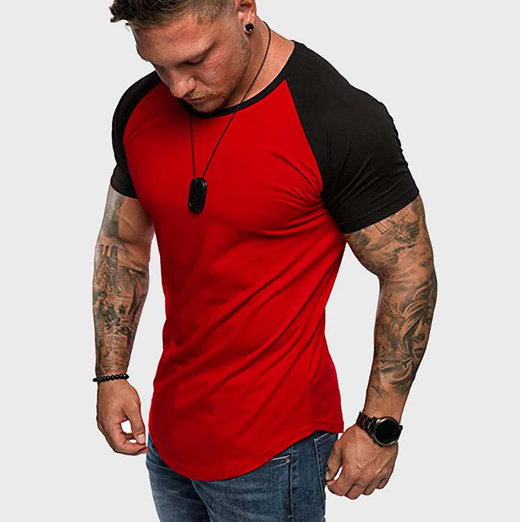 Men's Contrast Color Casual T-Shirt