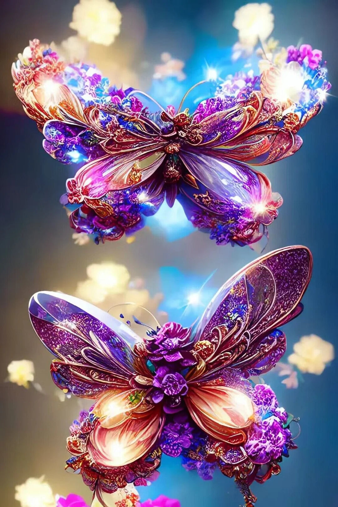 Diamond Painting - Full Round/Square Drill - Buterfly (40*60cm)