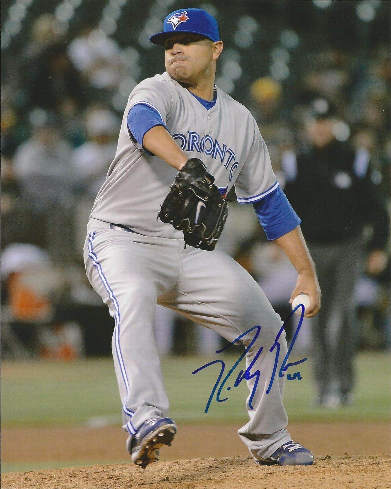 RICKY ROMERO SIGNED TORONTO BLUE JAYS 8x10 Photo Poster painting #2 w/COA