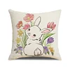 4pcs Easter Pillow Covers 45x45cm Pillowcase for Easter Decor Couch Sofa Bedroom