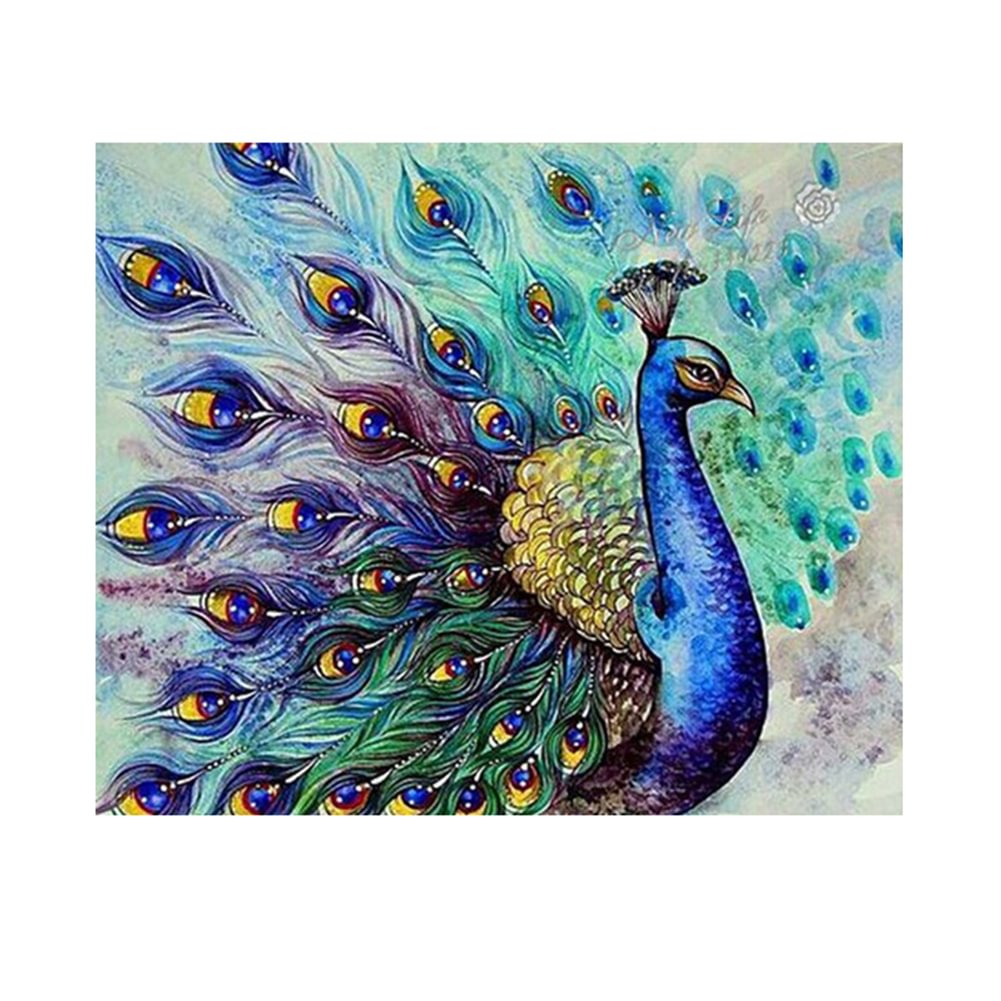 Peacock Flaunting - Partial Drill - Diamond Painting(40*30cm)