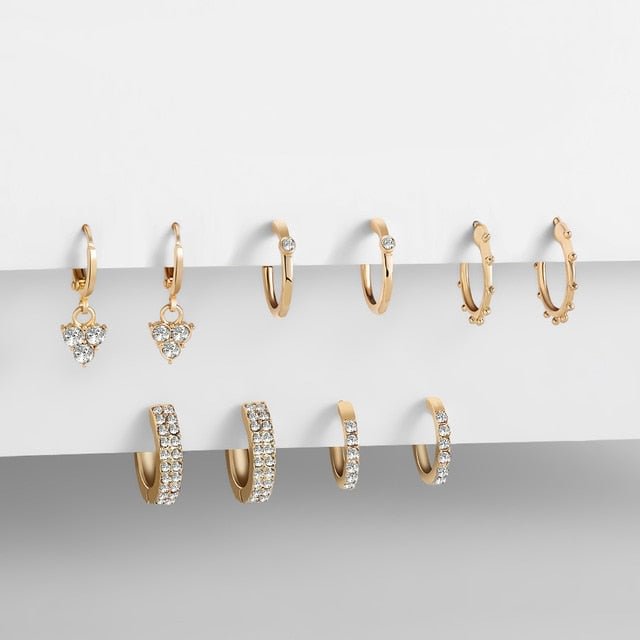 YOY-New Color CZ Zircon Gold Earrings