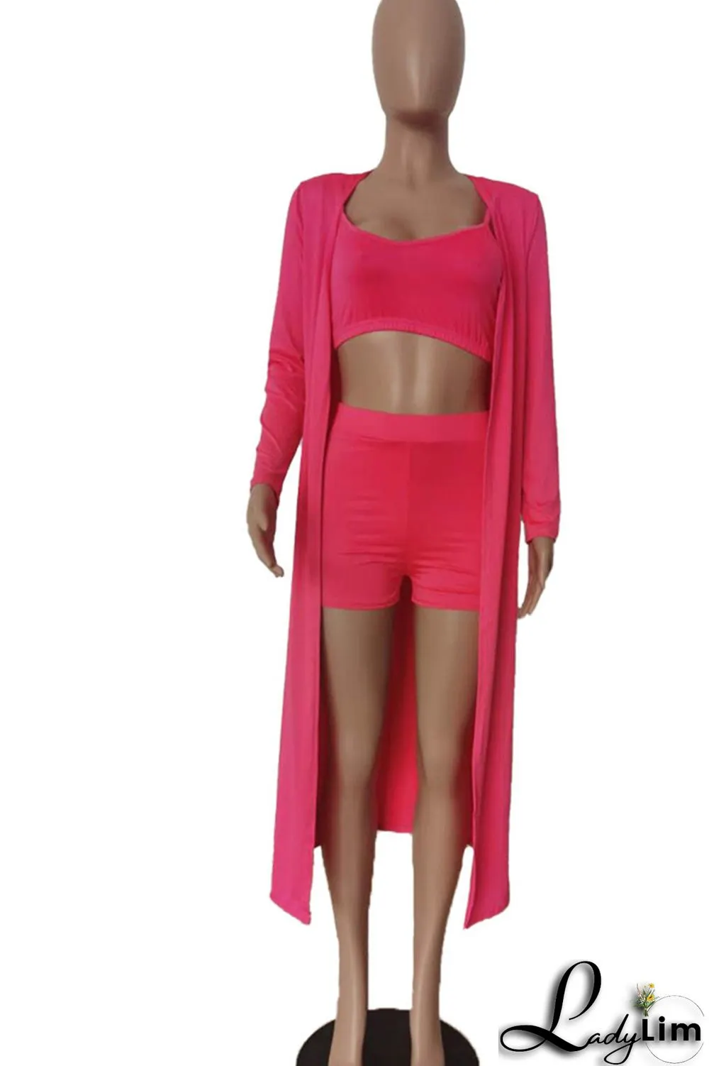 Apricot Sexy Solid Patchwork Long Sleeve Two Pieces