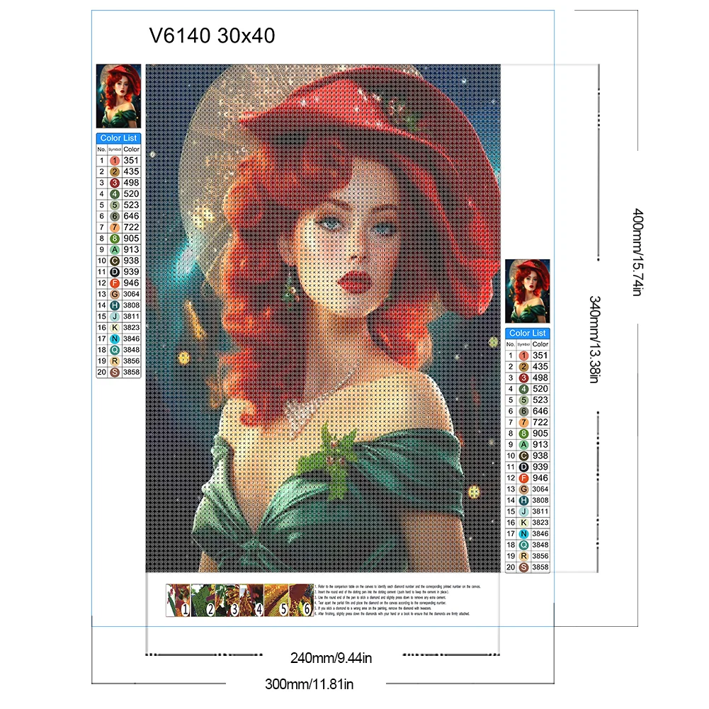 Diamond Painting - Full Round Drill - Lady(Canvas|30*40cm)