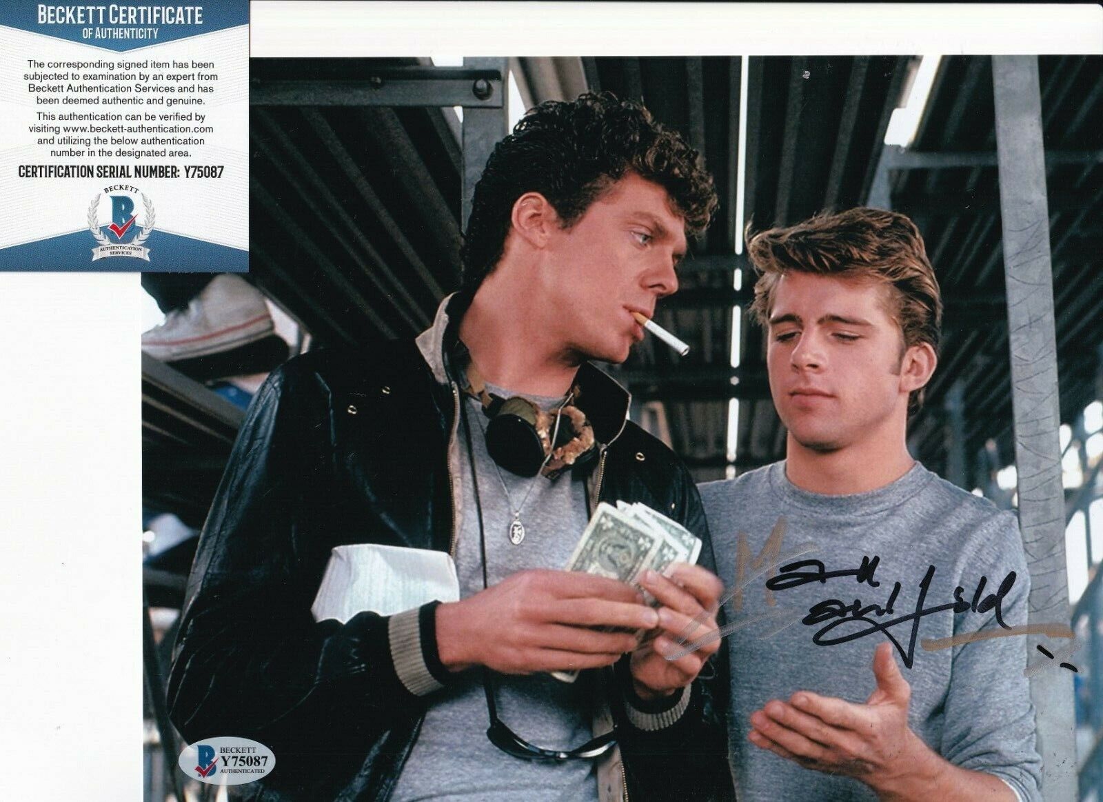 MAXWELL CAULFIELD signed (GREASE 2) Mitchell 8X10 Photo Poster painting BECKETT BAS Y75087