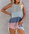 Summer Halter Color Block Vests