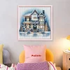 Christmas Cottage-11CT Counted Cross Stitch 50*50cm/19.69*19.69in