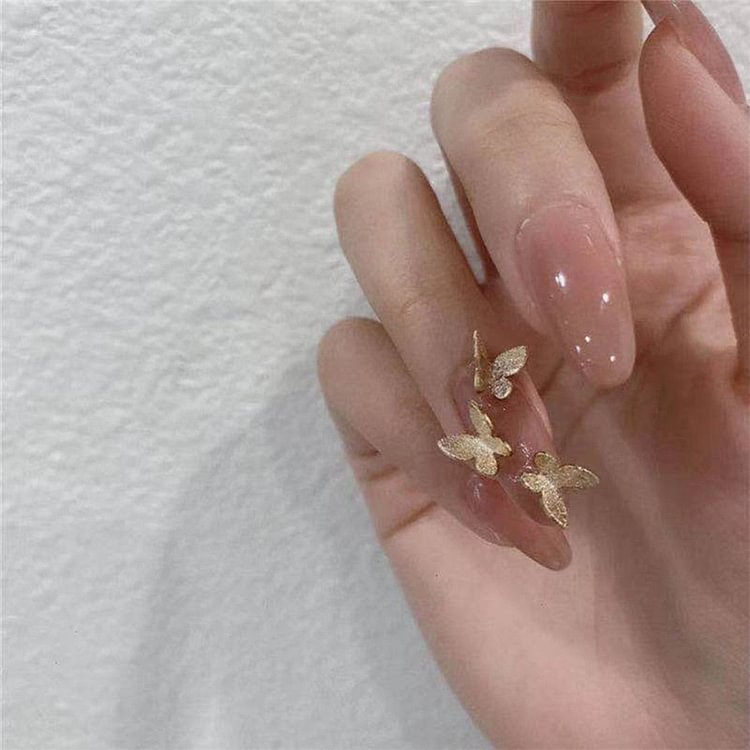 24pcs/Set Butterfly Fake Nails Full Cover Fake Nails Glue DIY Manicure Nail Art Tools
