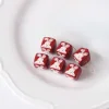 Lovely Red Beige Cartoon Acrylic Beads DIY Accessories