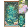 Moonlight Over Lotus Pond-14CT Stamped Cross Stitch 40*70cm/15.75*27.56in(Big Size) tapestrymarket