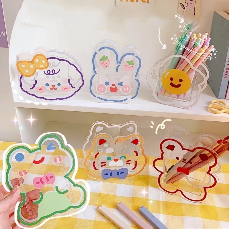 Pen Holder Creative Acrylic Cute Desktop Stationery Pen Holder Storage Box