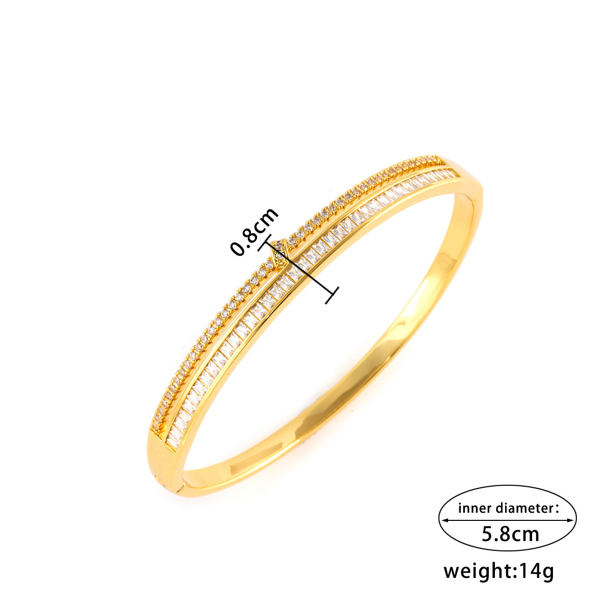 Zircon Cross Adjustable Open Bracelet Niche Bracelet Fashionable All-Match Hand Jewelry