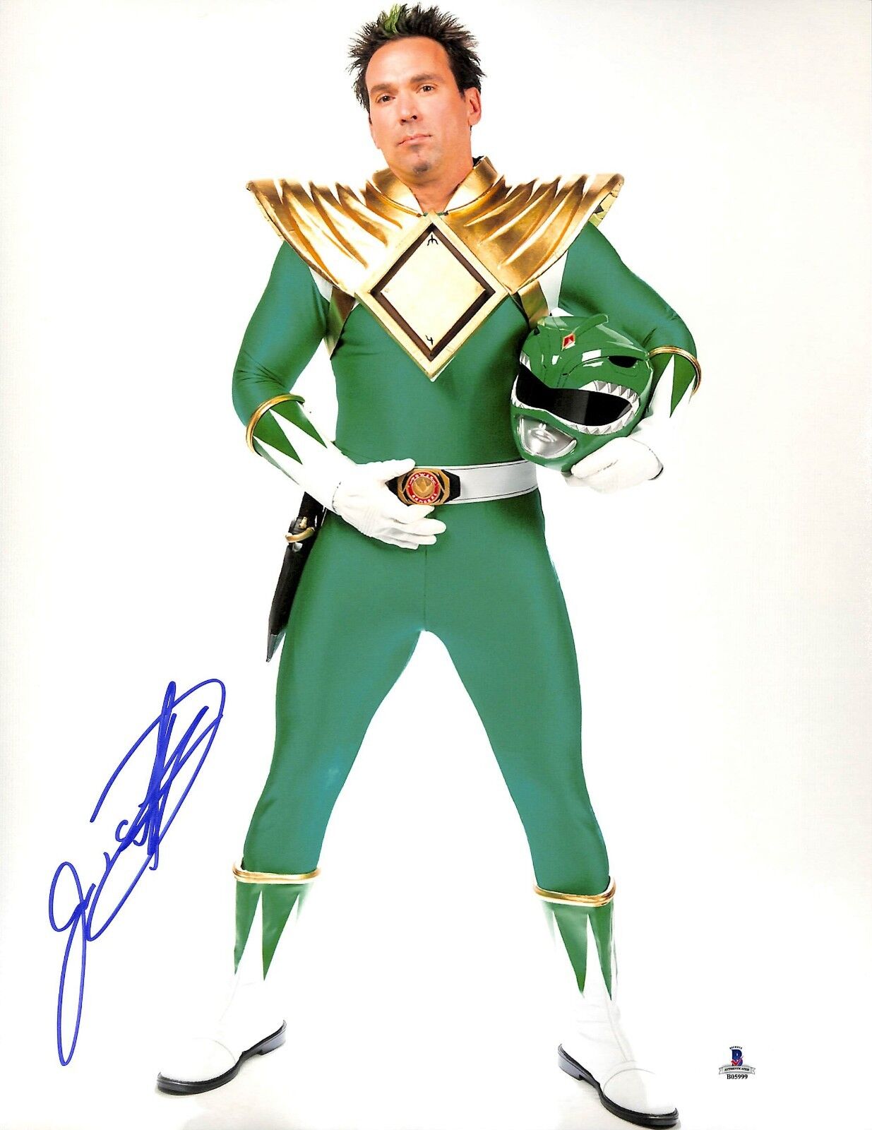 Jason David Frank Signed 11x14 Photo Poster painting BAS COA Mighty Morphin Power Rangers Auto 2