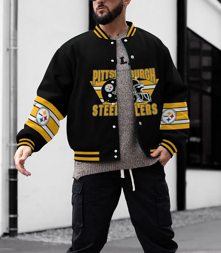 Pittsburgh Steelers  Men's Limited Edition Full-Snap Casual Jacket
