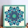 Blue Mandala Pattern-11CT Stamped Cross Stitch 40*40cm/15.75*15.75in tapestrymarket