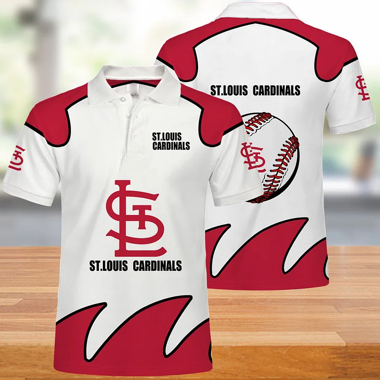 St. Louis Cardinals Button Up Polo Shirt