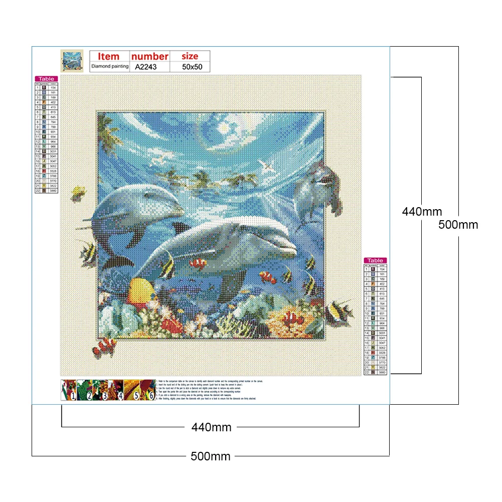 Diamond Painting - Full Round/Square Drill - Animals(30*30 - 50*50cm)