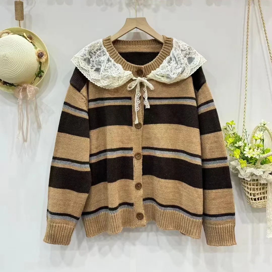 Chicfifth Sweater Women Winter Long Sleeve High Quality Autumn Vintage Top Knitted Cardigan