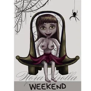 Pornhint Set of 6 prints NSFW Digital art Ready to print artworks whimsical Spider Girl for different days of the week NSFW