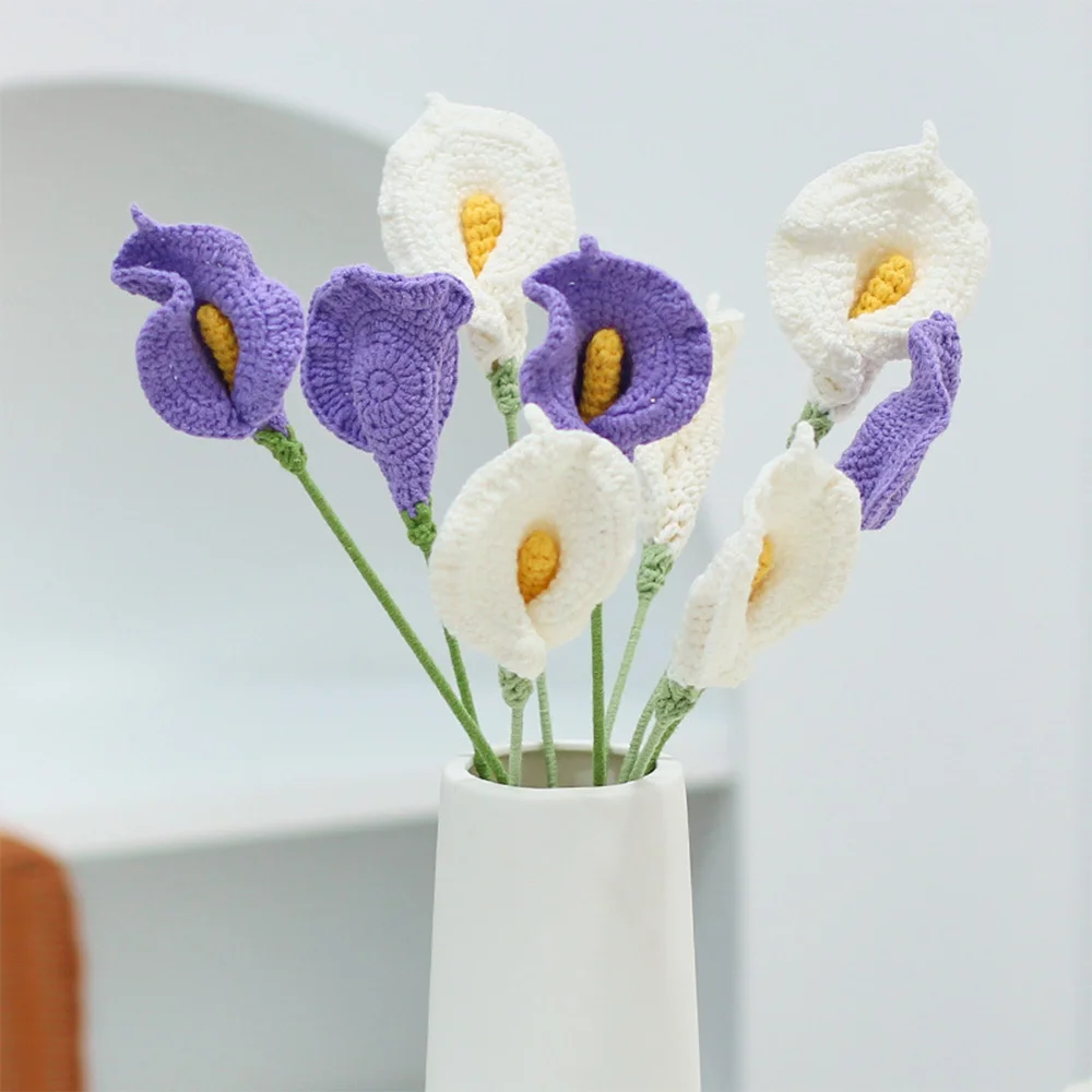 DIY Braided Calla Lily Simulation Flower Arrangement