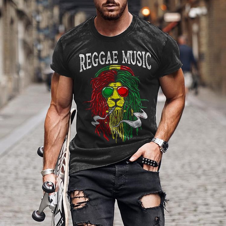 Men's Music Themed Short Sleeve T-Shirt