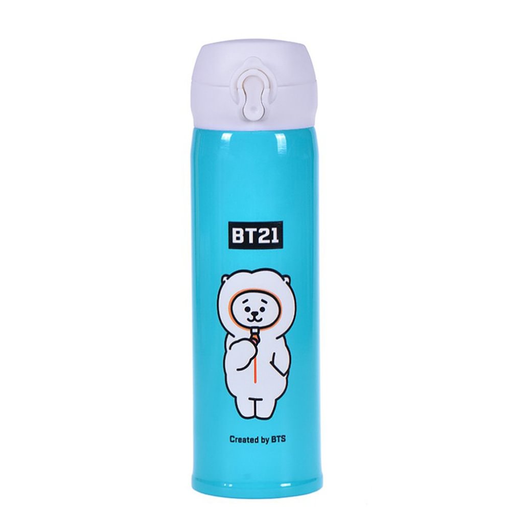 BTS BT21 water bottles with vacuum flask 500 ML