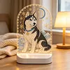 DIY Diamond Art LED Night Light &ndash; Light-Up Table Decor, Double-Sided Printed DIY Crystal Pearl Painting Decoration for Holiday & Gifts (Dog)