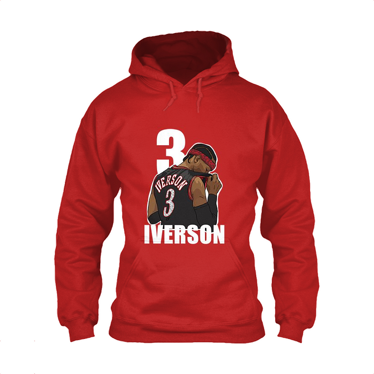 Number 3 Allen Iverson, Basketball Classic Hoodie