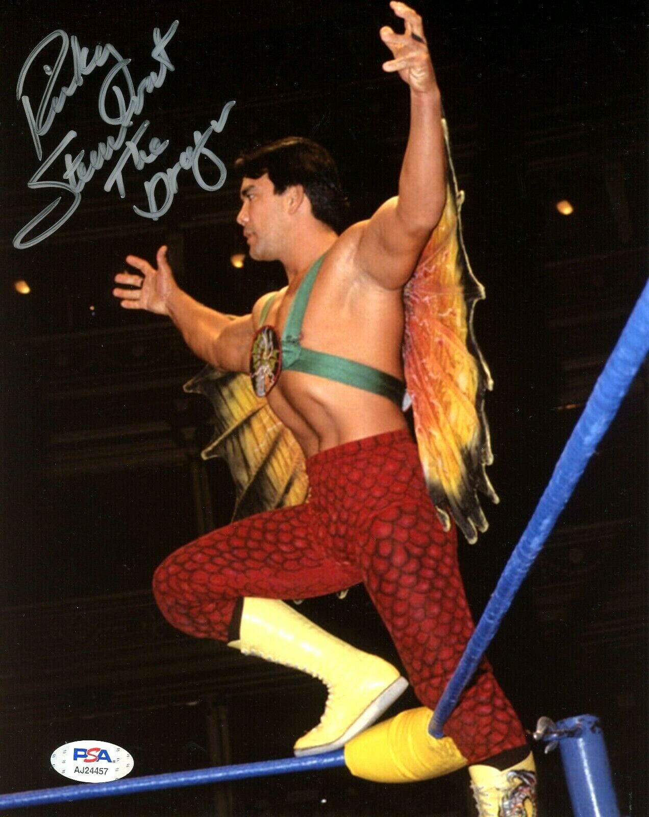 WWE RICKY STEAMBOAT HAND SIGNED AUTOGRAPHED 8X10 Photo Poster painting WITH PSA DNA COA 4 RARE