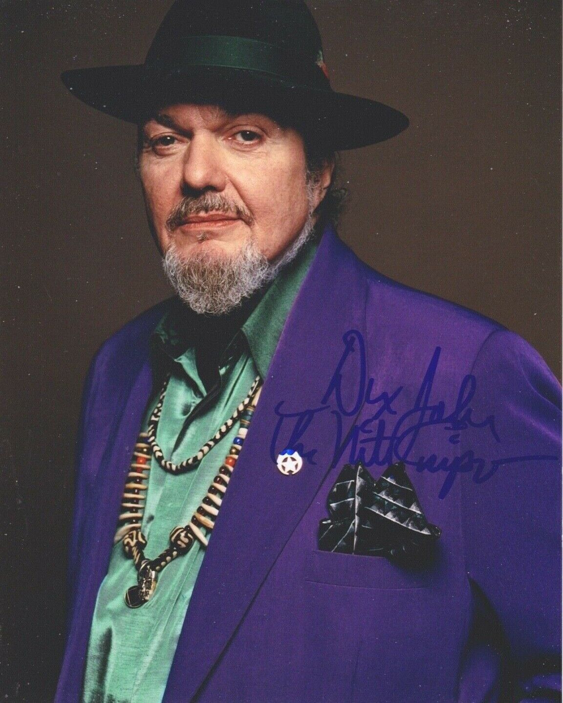 Signed Original Color Photo Poster painting of Dr. John of Music