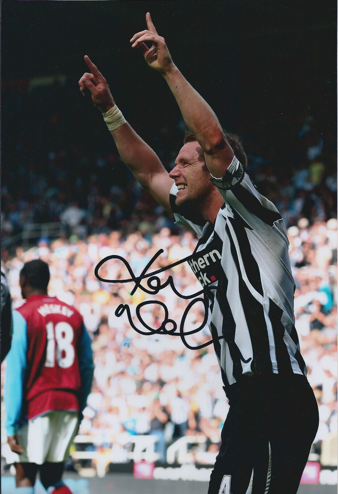 Kevin NOLAN SIGNED COA Autograph 12x8 Photo Poster painting AFTAL Newcastle United Captain RARE