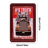 Vecteur Premium | Gros camion - Panneaux en &eacute;tain m&eacute;tallique(20*30cm/30*40cm) - Garage