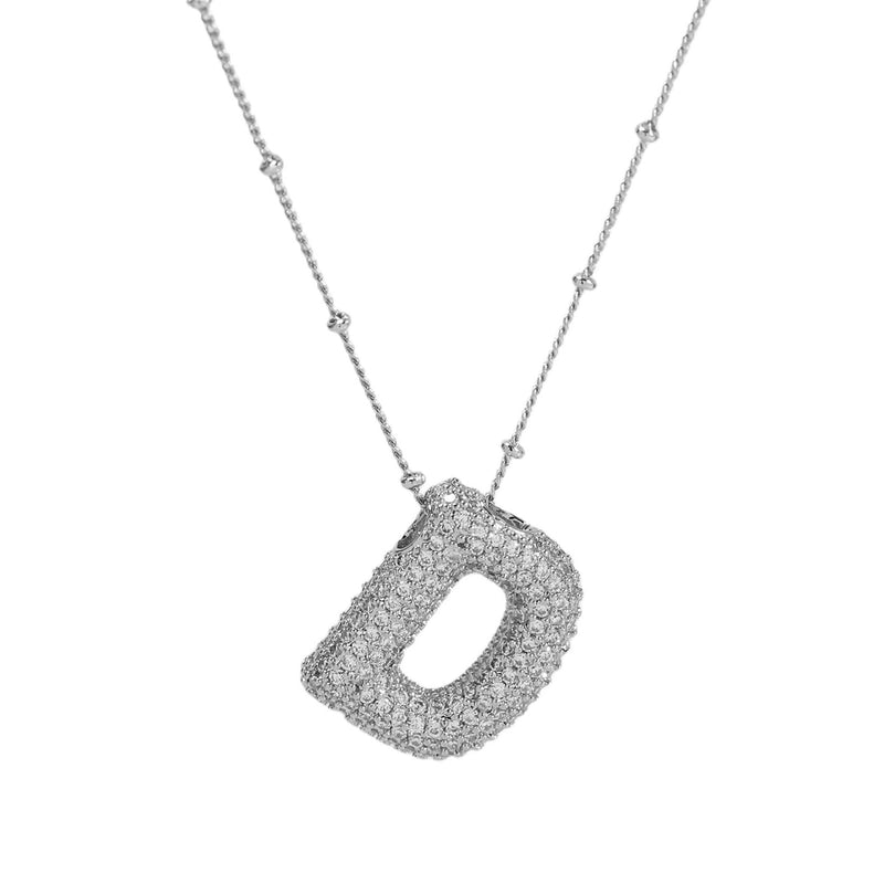 Casual Minimalist Letter Brass Plating Zircon Pendant Necklace 1 Piece