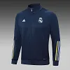 2023/2024 Real Madrid Long Zipped Jacket Royal Blue Football Shirt 1:1 Thai Quality Set
