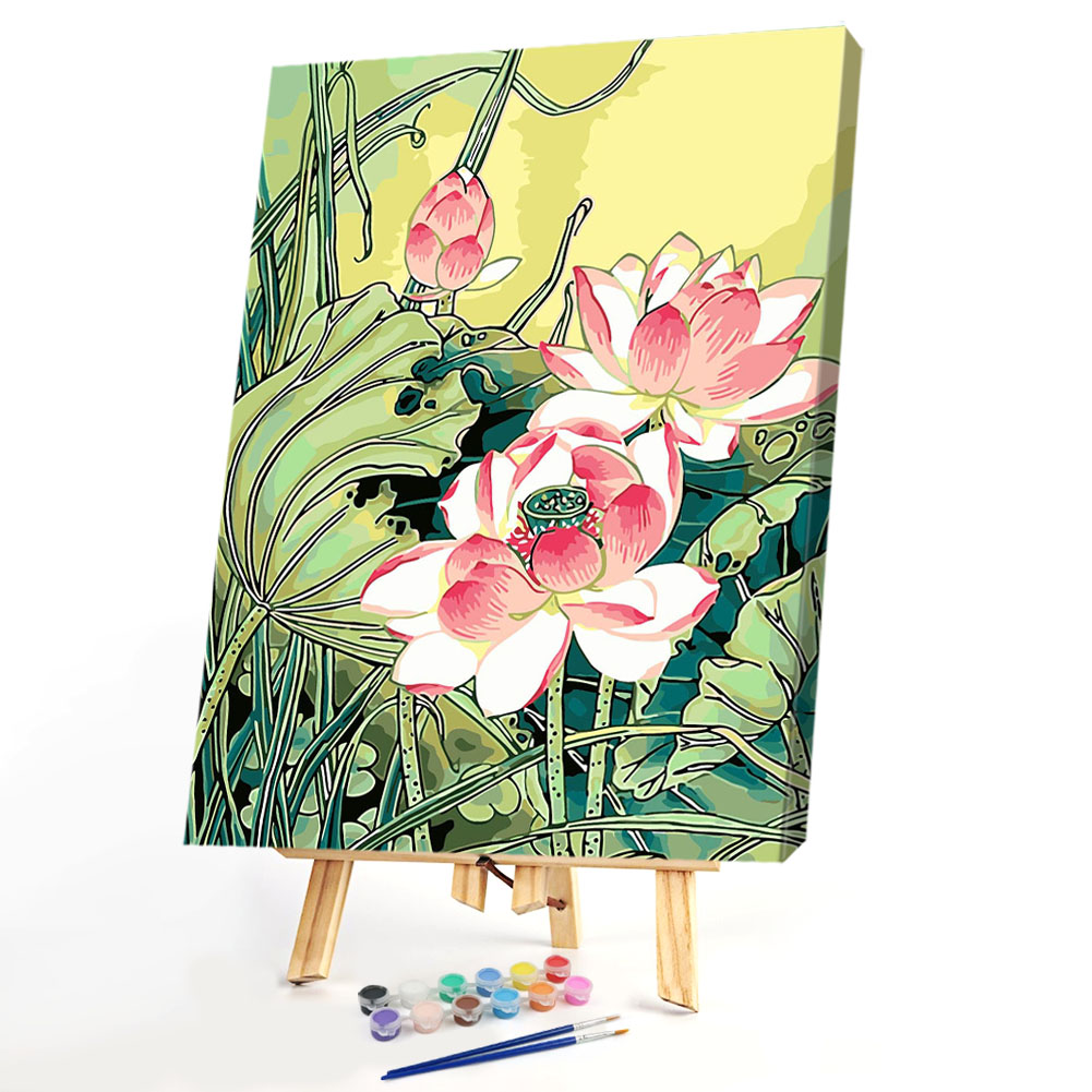 

40*50CM Paint By Numbers-Lotus, 501 Original