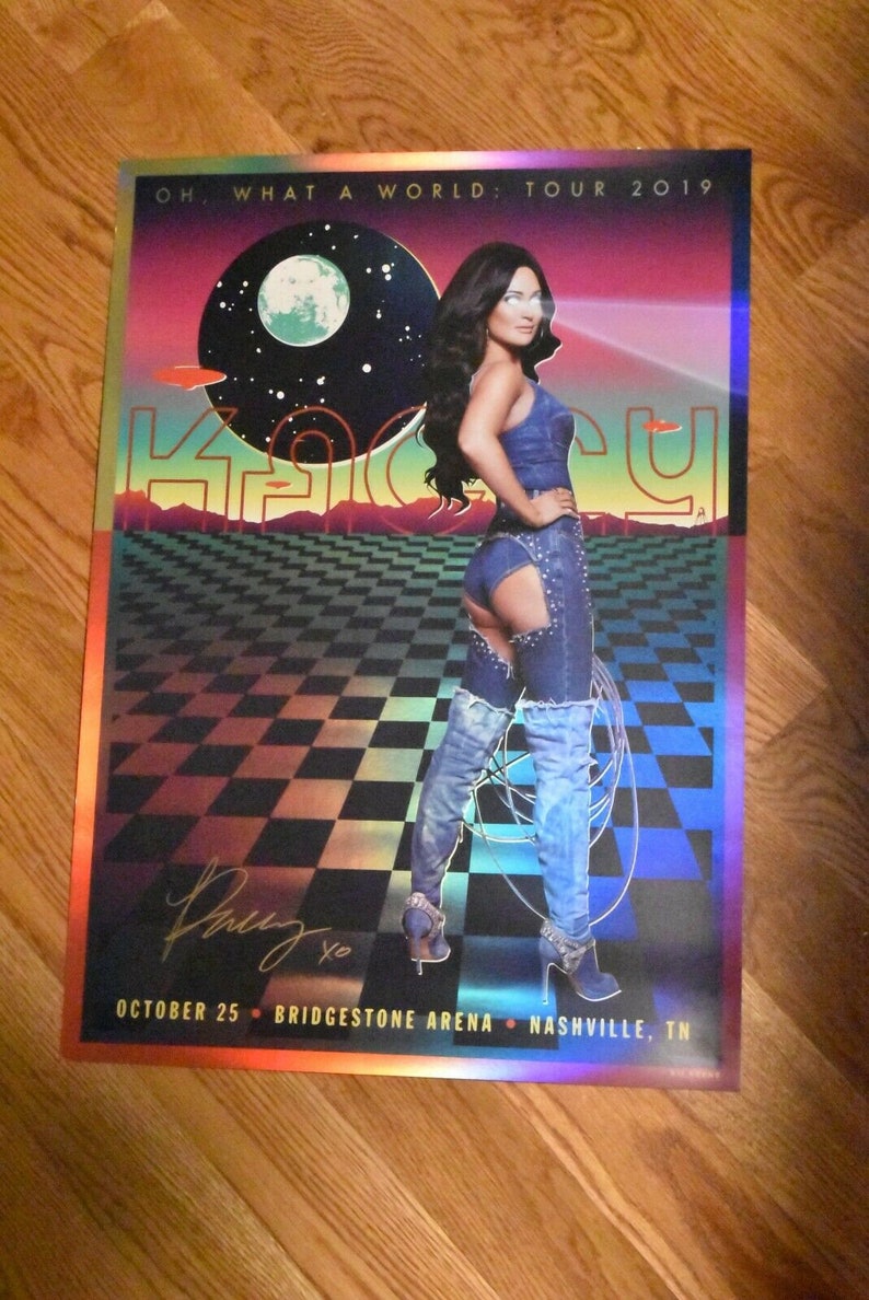 Kacey musgraves signed autographed 17x24 oh what a world 2019 tour poster