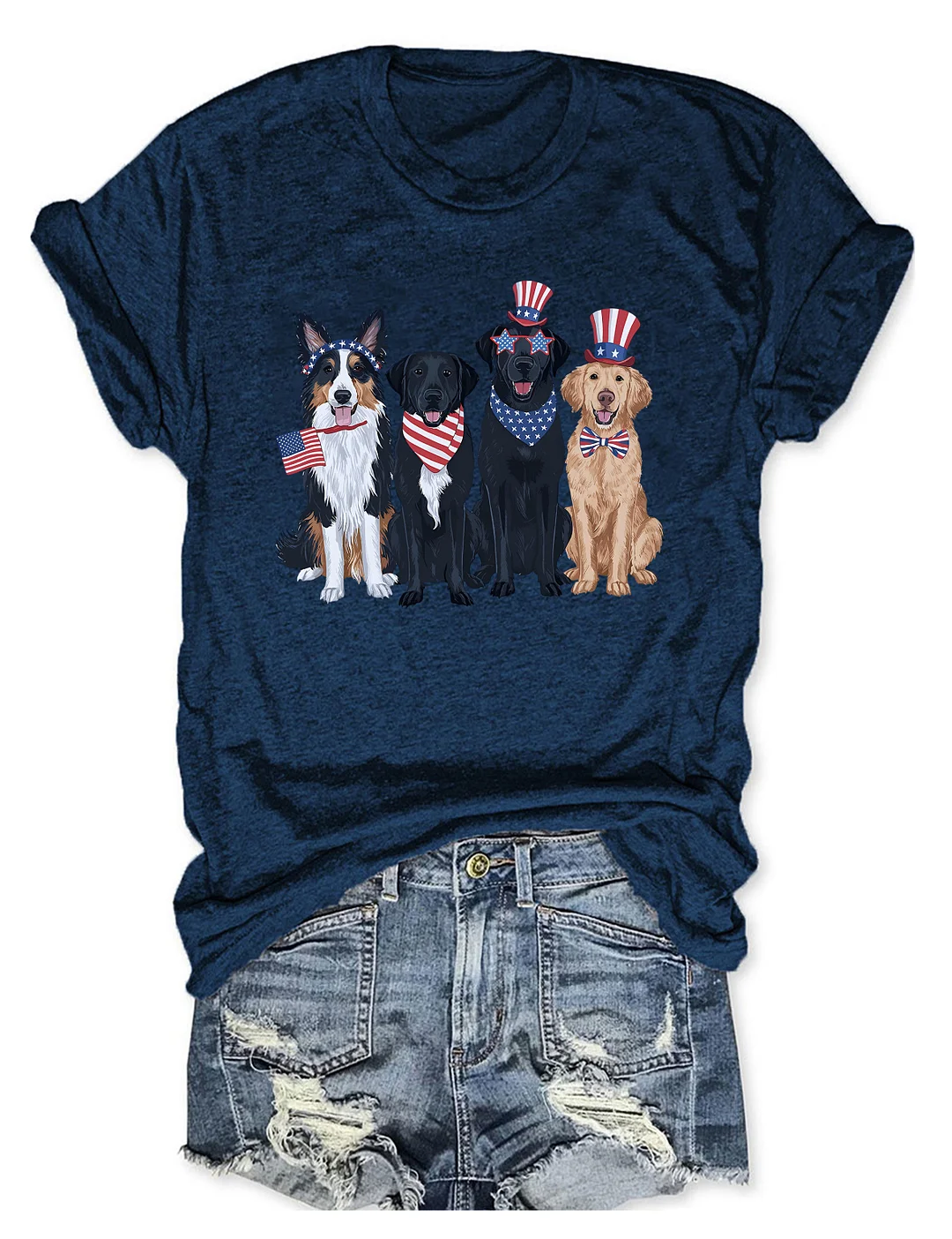 Golden Retriever 4th Of July T-shirt